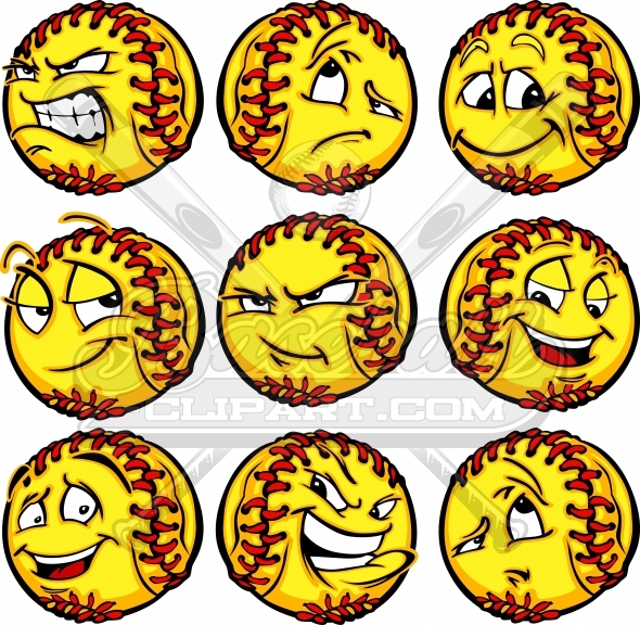 590x576 Cartoon Softball Clipart