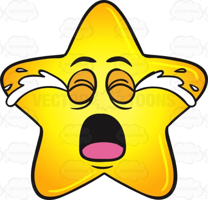 800x770 Single Gold Star Crying Out Loud Emoji Cartoon Clipart