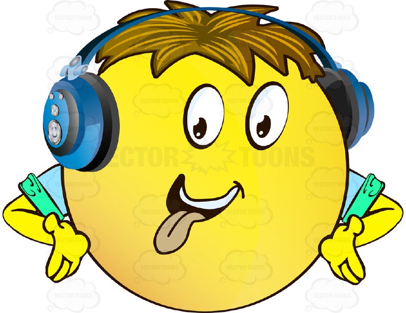 800x617 Tongue Out Yellow Smiley Face Emoticon With Arms, Brown Hair