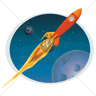 325x325 Cartoon Spaceship Gl Stock Images