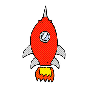 300x300 Freehand Drawn Cartoon Alien Spaceship Royalty Free Stock Image