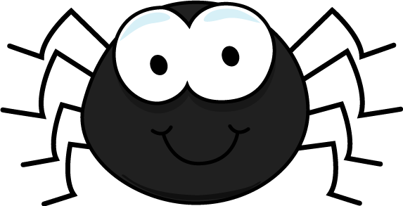 573x293 Black Cartoon Spider Clip Art Clipart Panda