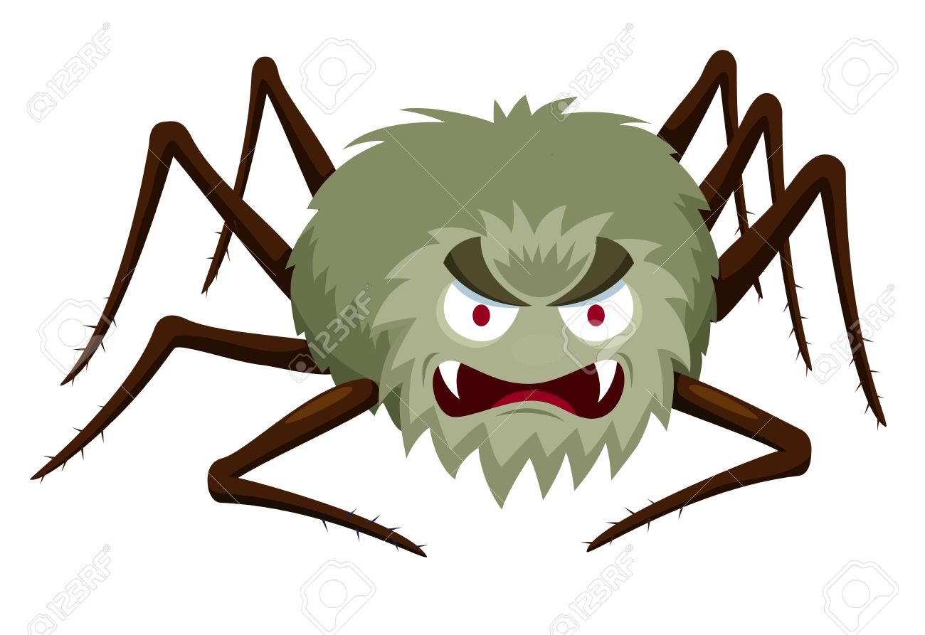 1300x893 Illustration Of Cartoon Spider On White Royalty Free Cliparts