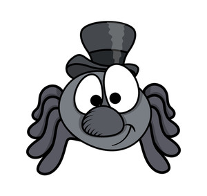 300x283 Set Of Cute Funny Cartoon Spiders Vectors Royalty Free Stock Image