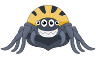 195x124 Free Spider Clipart