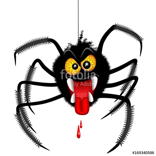 500x500 Halloween Spider Spooky Cartoon Character Stock Image And Royalty