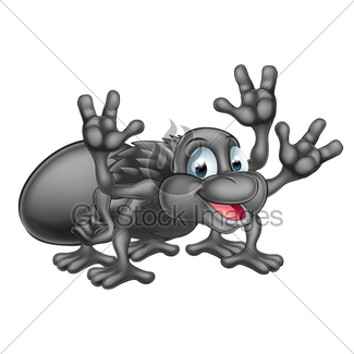 325x325 Big Cartoon Spider Gl Stock Images