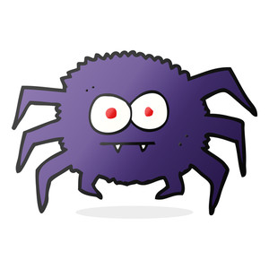 300x300 Freehand Drawn Cartoon Creepy Spider Royalty Free Stock Image