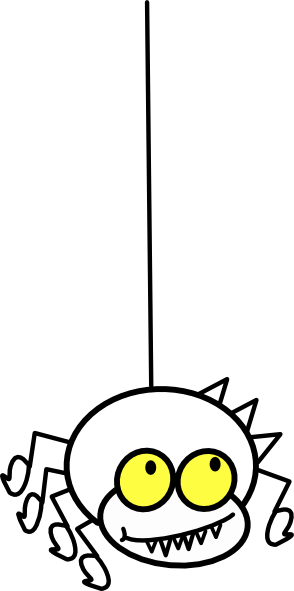 294x591 Hanging Spider Cartoon Clip Art