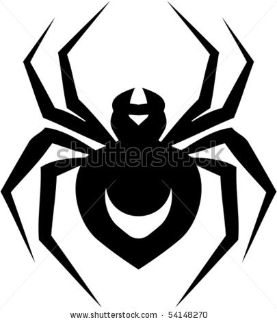 405x470 Of A Cartoon Spider On A White Background In A Vector Clip Art