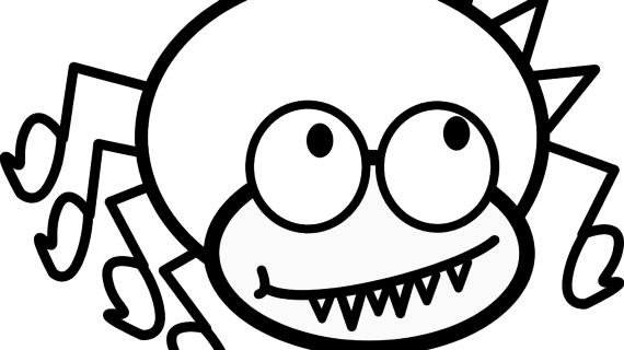 570x320 Cartoon Spider Drawing