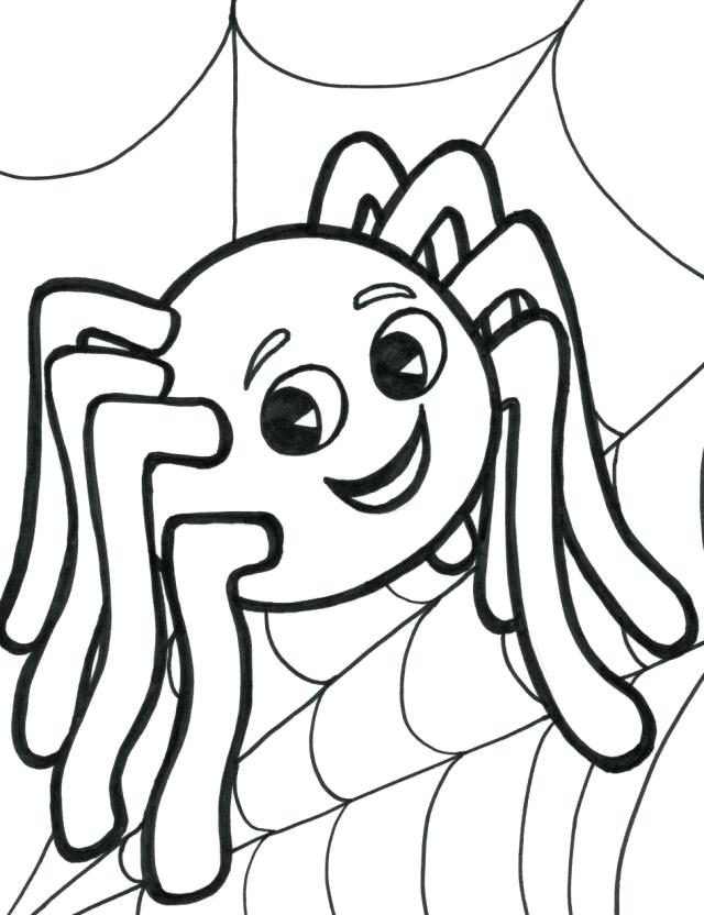 640x832 Cute Cartoon Spiders Spider Coloring Pages Free