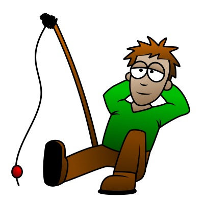 400x405 Drawing A Cartoon Fishing Character