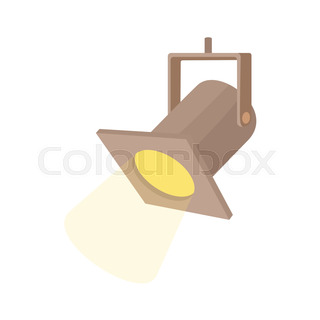 320x320 Movie Spotlight Icon In Cartoon Style On Transparent Background