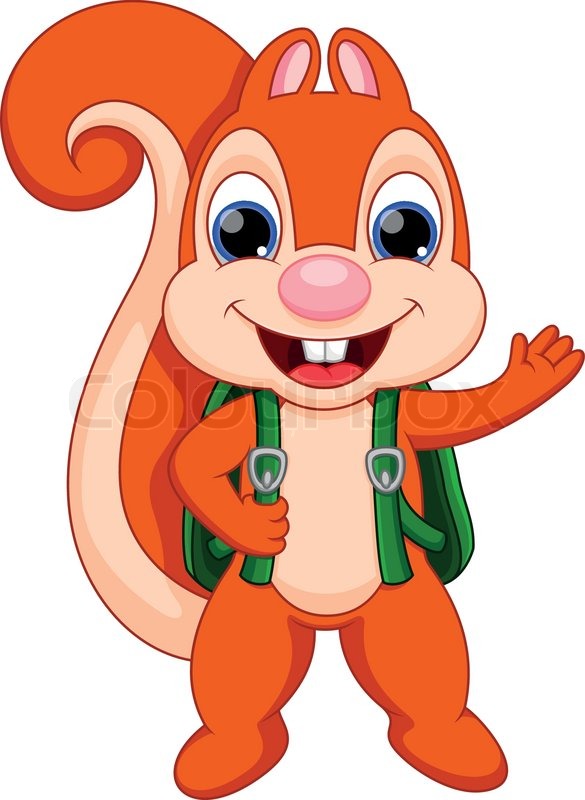 585x800 Funny Squirrel Cartoon Stock Vector Colourbox