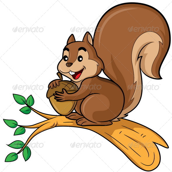 590x590 Squirrel Cartoon By Rubynurbaidi Graphicriver