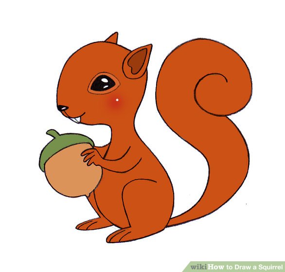 586x559 4 Easy Ways To Draw A Squirrel (With Pictures)