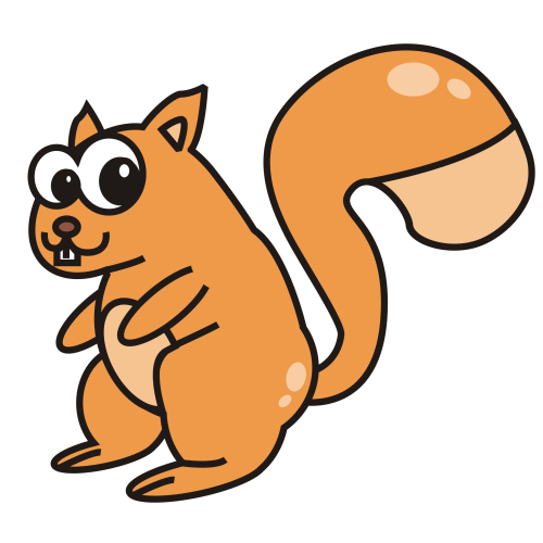 500x500 Cartoon Squirrel Clipart