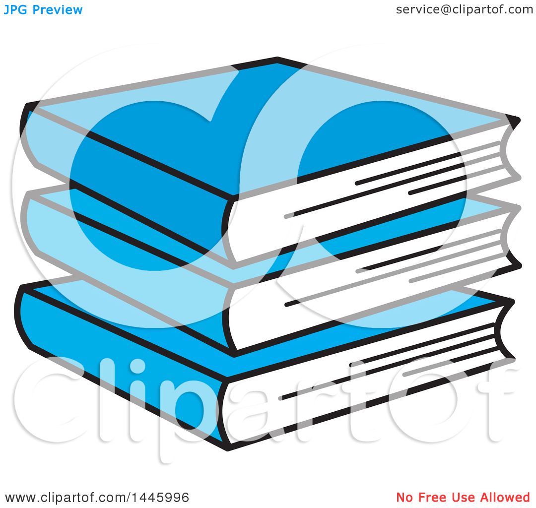 1080x1024 Clipart Of A Cartoon Stack Of Blue Books