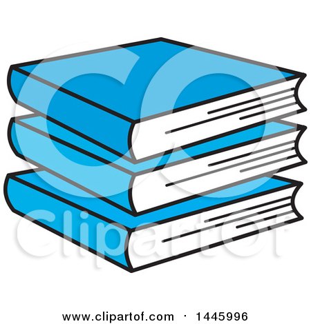 450x470 Clipart Of A Cartoon Stack Of Six Colorful Books