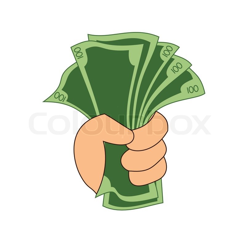 796x800 Money In Hand Stock Vector Colourbox