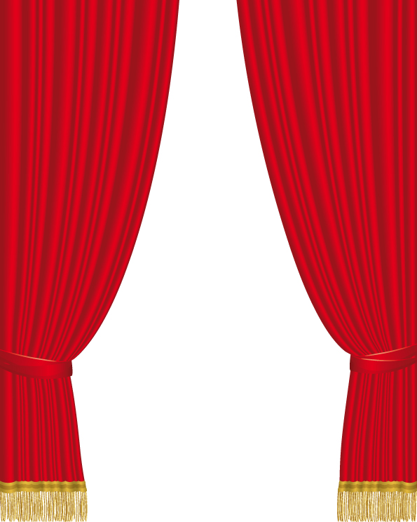 595x744 Drawn Curtain Vector
