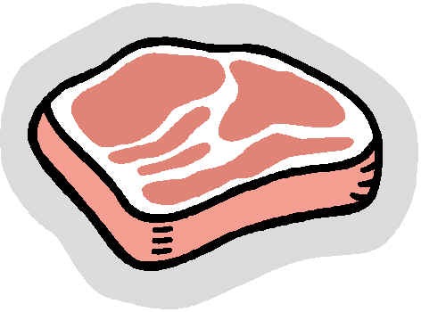 472x350 Clip Art Of Cartoon Meat Clipart