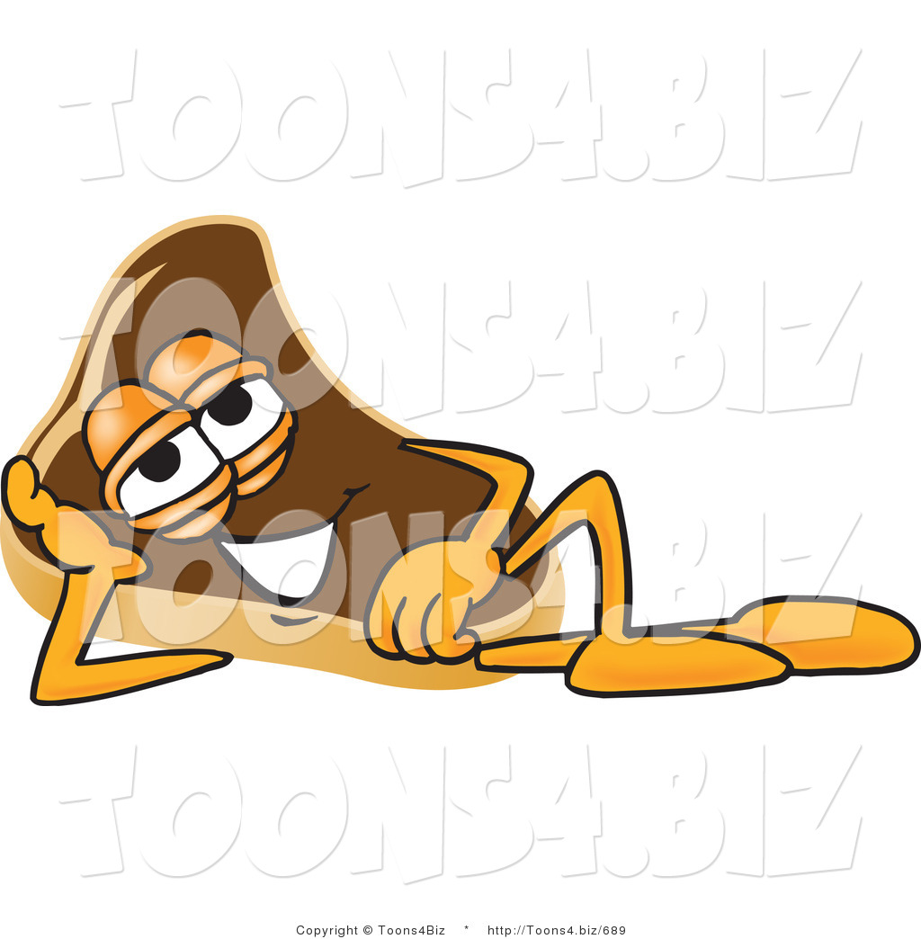 1024x1044 Vector Illustration Of A Cartoon Steak Mascot Lying On His Side