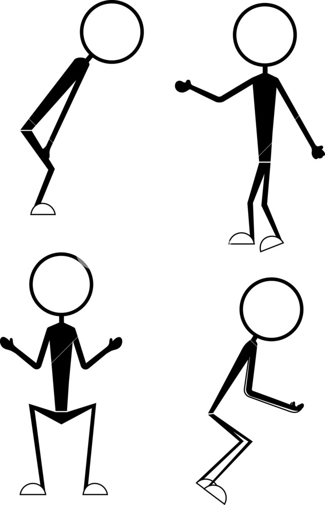 643x1000 Cartoon Stick Figure Gestures And Poses Royalty Free Stock Image