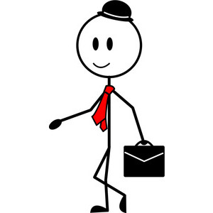 300x300 Businessman Cartoon Clipart Image