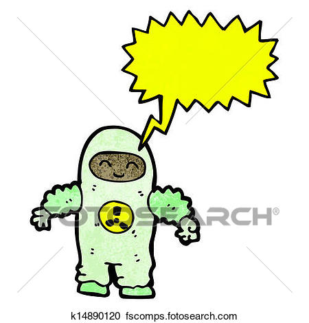 450x470 Clipart Of Cartoon Man In Radiation Suit K14890120