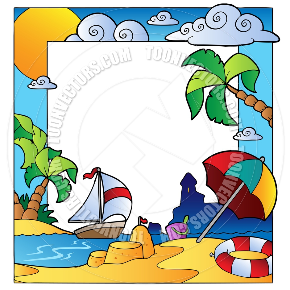 940x940 Cartoon Frame With Summertime Theme By Clairev Toon Vectors Eps