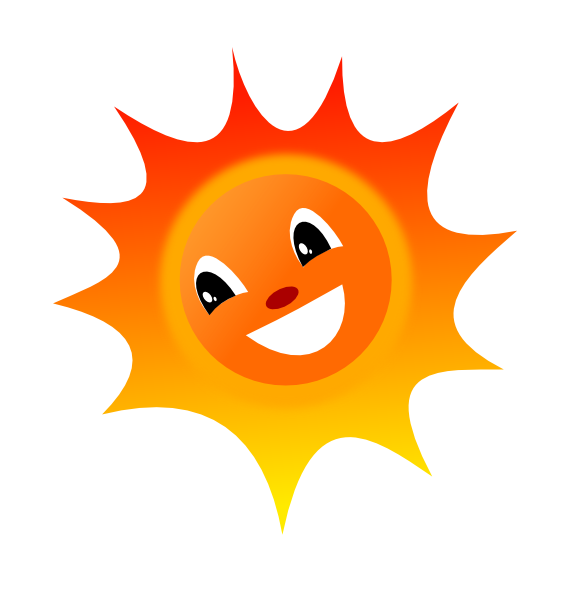 582x597 Smiley Sun Clip Art
