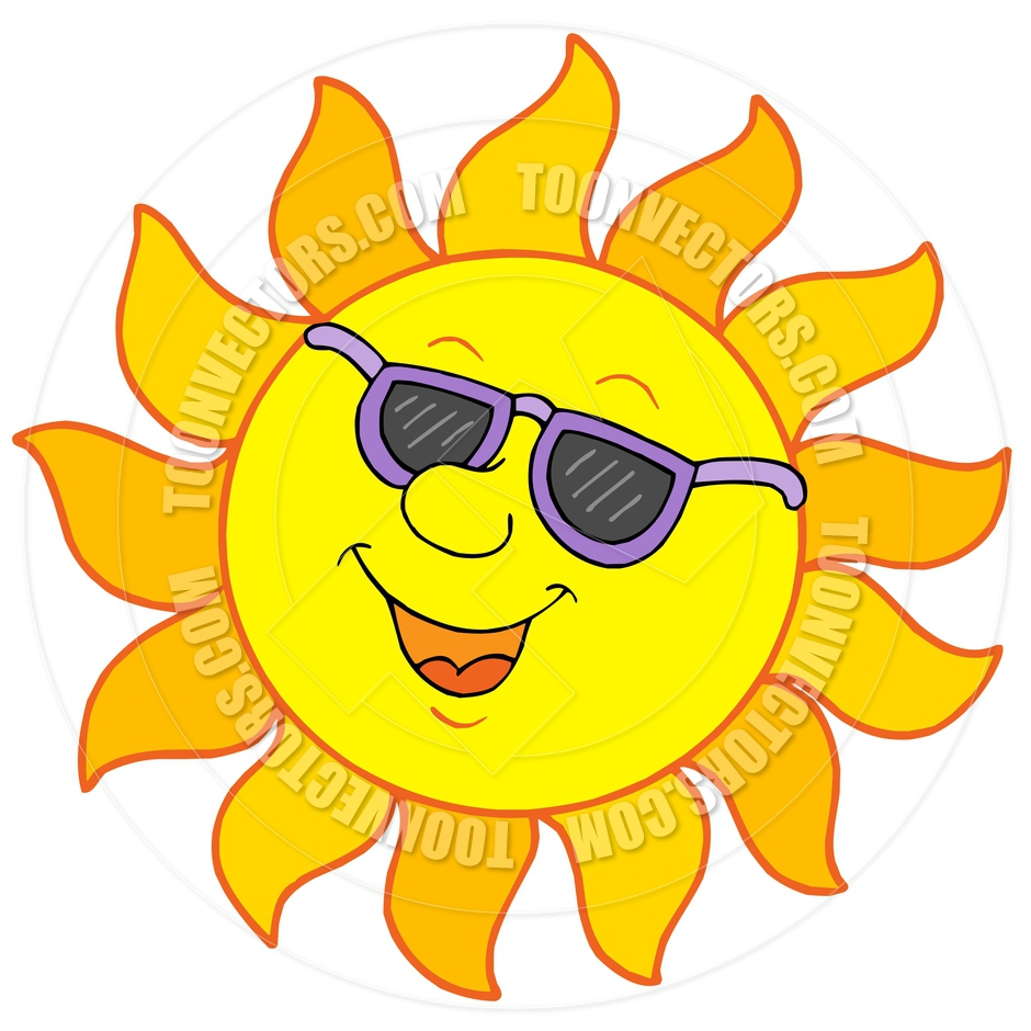 940x940 Cartoon Sun With Sunglasses By Clairev Toon Vectors Eps