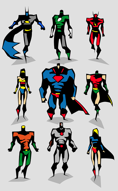 500x810 Marvel Dc Motu Vector Sketches On Character Design Served