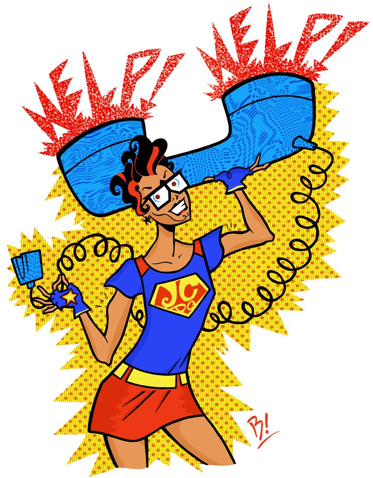 742x950 Super Woman Cartoon