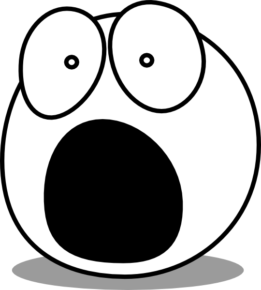 540x599 Frightened Cartoon Clip Art