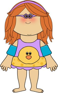 236x380 2 Girls And 1 Boy Swimming Clipart