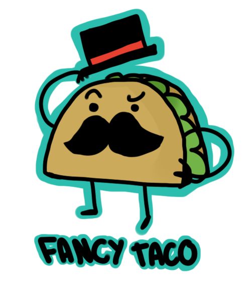 500x566 Drawn Taco Funny Cartoon