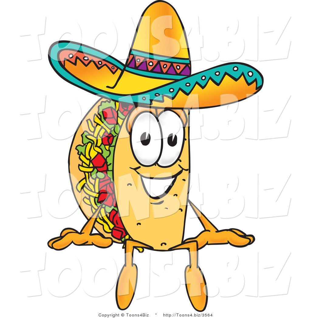 1024x1044 Vector Illustration Of A Cartoon Taco Mascot Sitting By Toons4biz