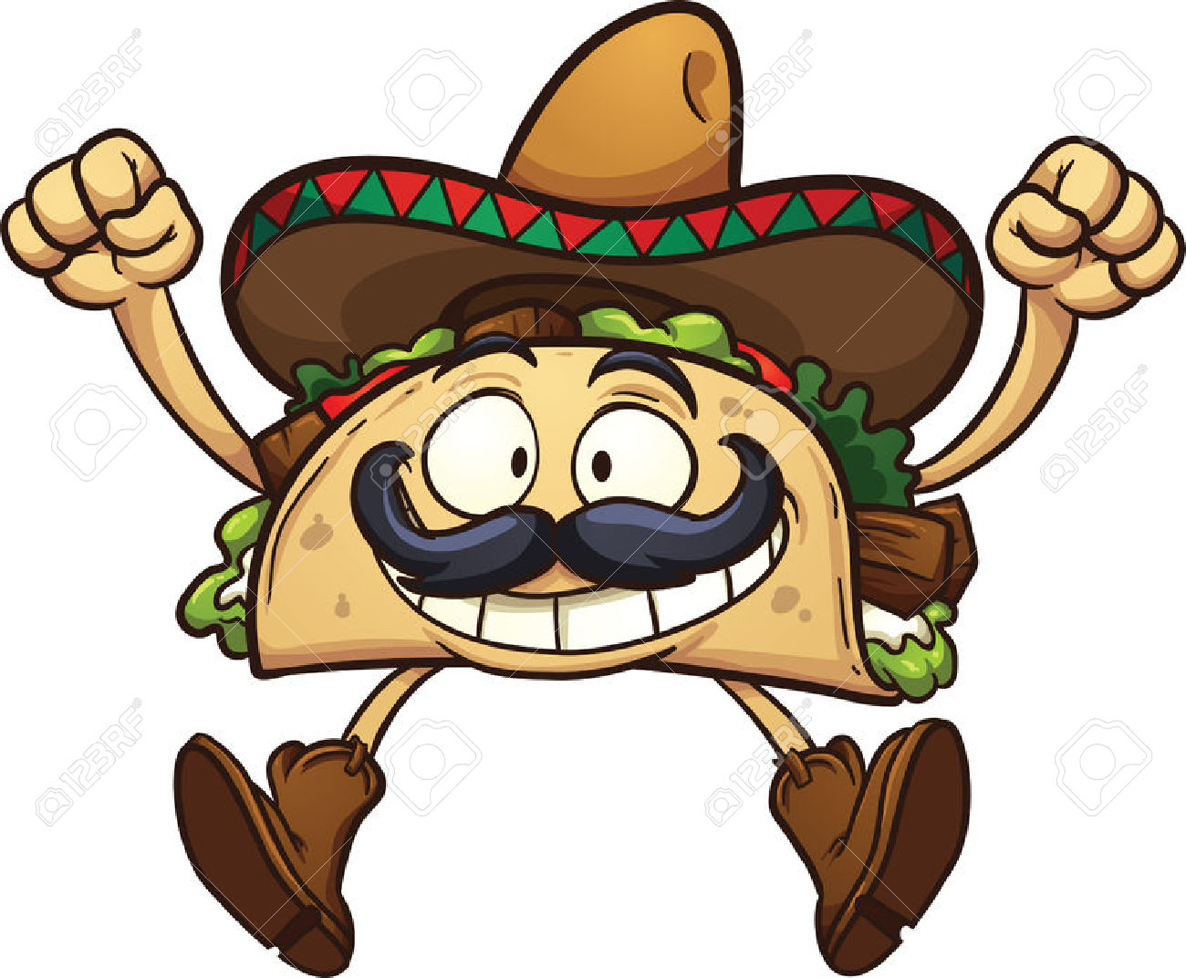 1300x1072 Taco Clipart Funny Cartoon