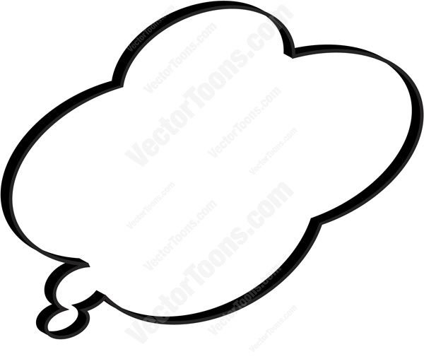 600x508 Cloud Conversation Bubble Left Side Tail Cartoon Clipart