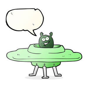 300x300 Freehand Drawn Speech Bubble Cartoon Ufo Royalty Free Stock Image