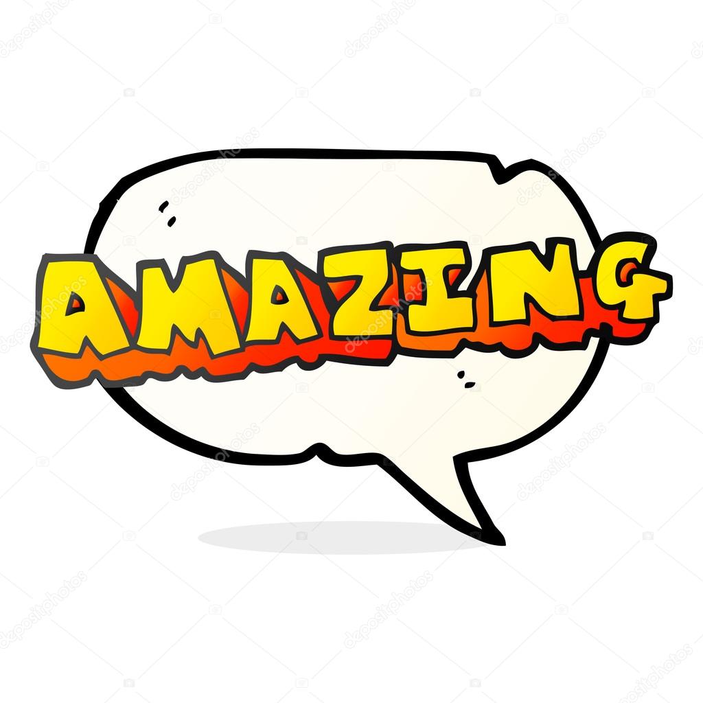 1024x1024 Speech Bubble Cartoon Amazing Word Stock Vector