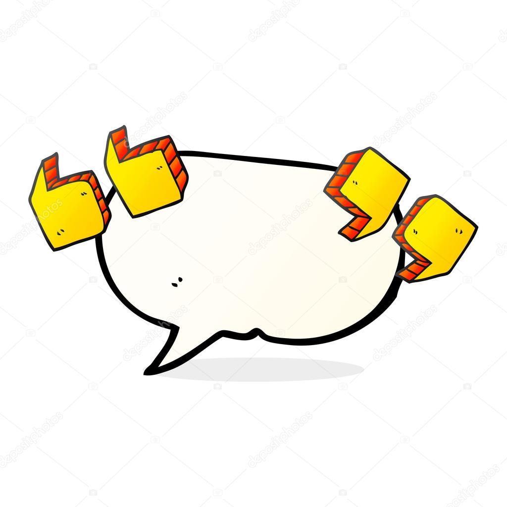 1024x1024 Speech Bubble Cartoon Quotation Marks Stock Vector