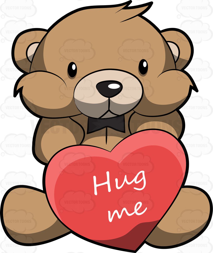 864x1024 A Very Cute Brown Teddy Bear Asking For A Hug Cartoon Clipart