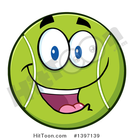 450x470 Tennis Ball Character Clipart