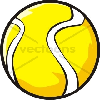 320x320 Yellow Tennis Ball Cartoon