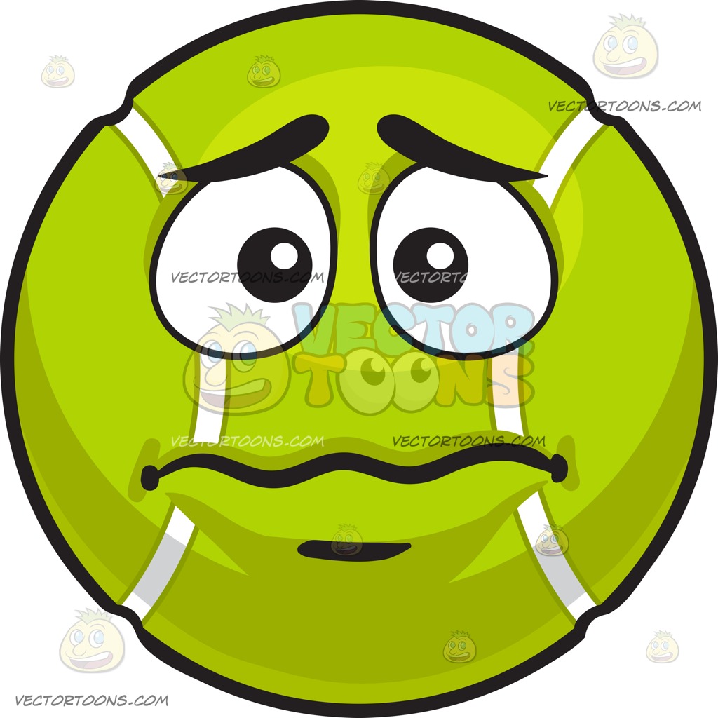 1024x1024 A Worried Tennis Ball Cartoon Clipart
