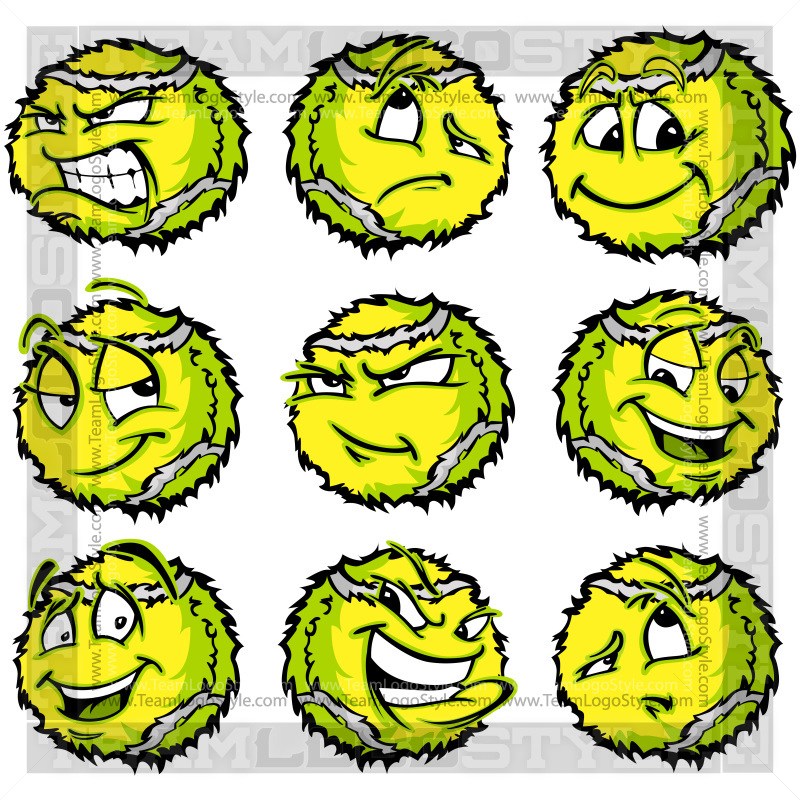 800x800 Cartoon Tennis Ball